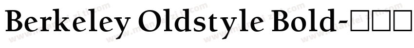 Berkeley Oldstyle Bold字体转换